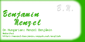 benjamin menzel business card